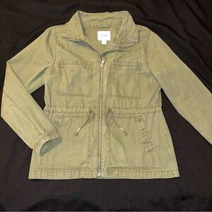 Old Navy Utility Jacket Zip-Up size medium military green color‎